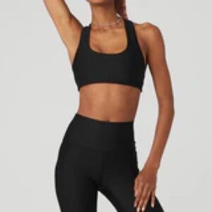 alo AIRLIFT ADVANTAGE RACERBACK BRA xs in black